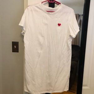 Heart Embroidered T Shirt Dress, tags attached